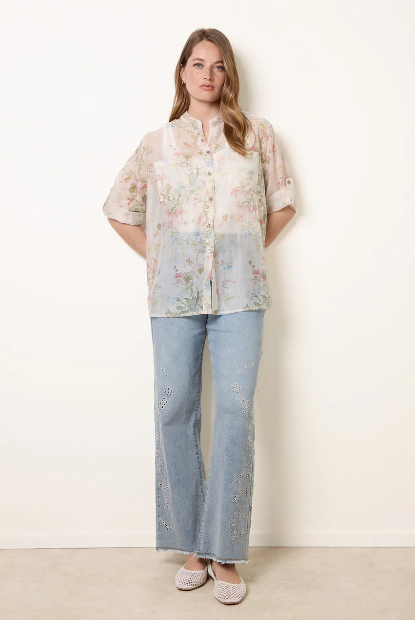 Sheer Floral Shirt BV6283IT006