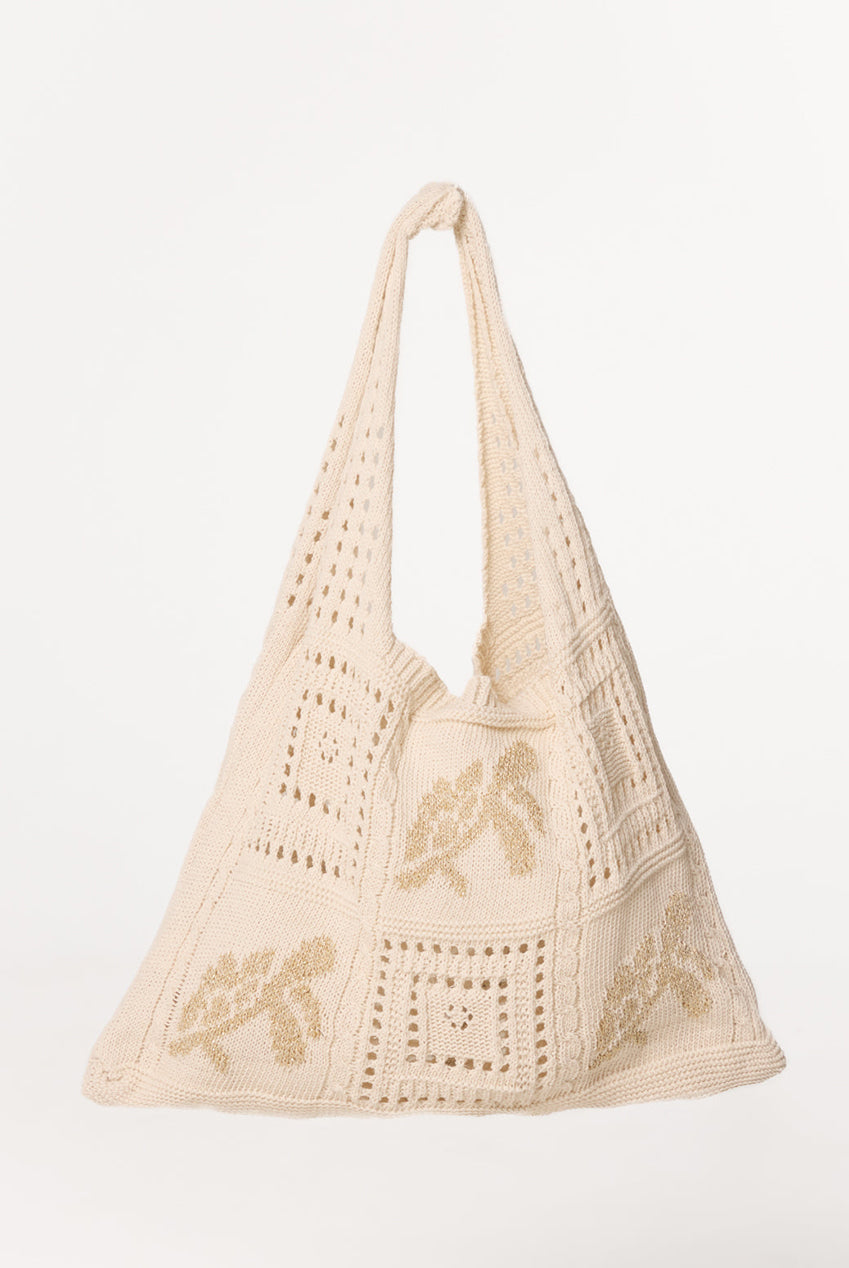 Metallic Crochet Knit Bag BV6488IT039