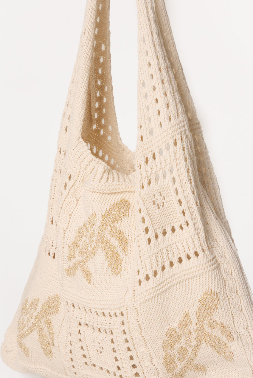 Metallic Crochet Knit Bag BV6488IT039