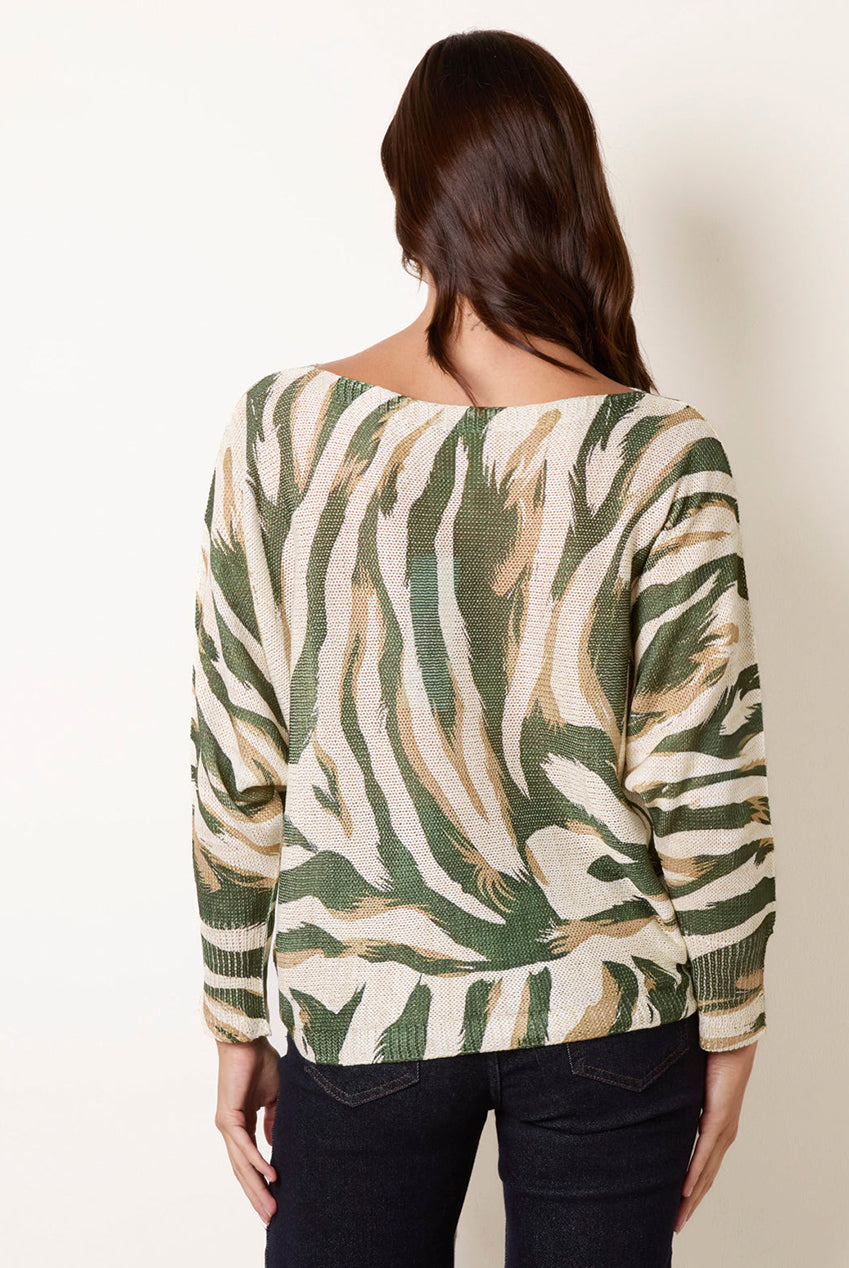 Metallic Batwing Foil Effect Jumper BV6792IT056