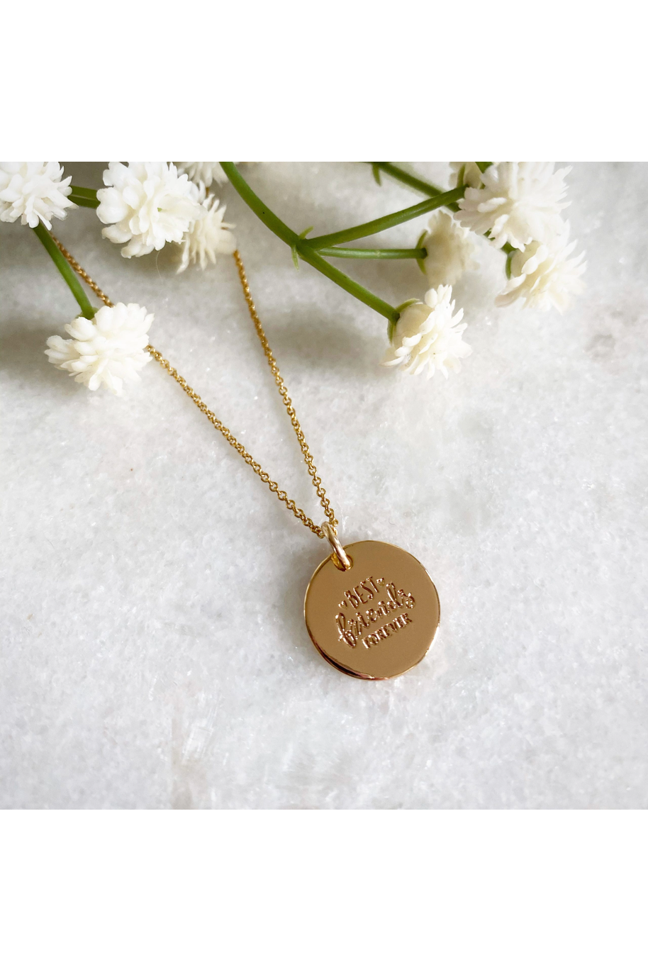 Best Friends Forever Gold Coin Necklace BestFriendsForever