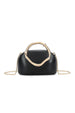 Black Clutch Bag With Handle Design by Aftershock London