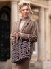 Moroccan Geometric Print Fabric Tote Bag In Black by Berber Leather