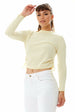 Top In Yellow And White Stripes With Long Sleeves by Liquorish