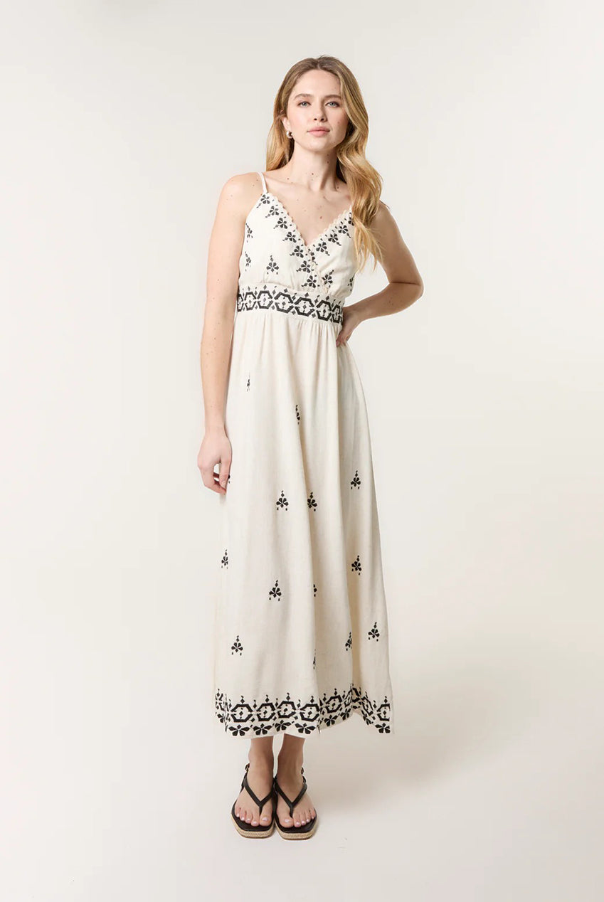 Embroidered Sleeveless Maxi Dress CC2492BV241A
