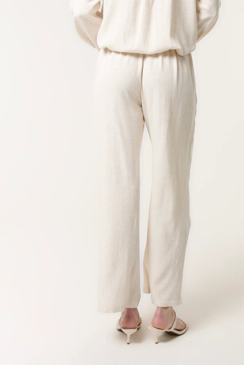 Linen Flower Embroidery Trousers CC2495BV241A