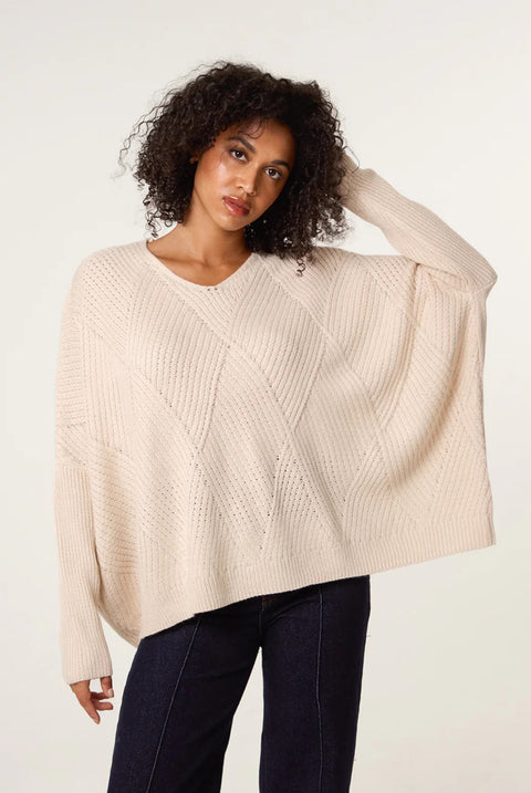 Slouchy V Neck Jumper by Blue Vanilla