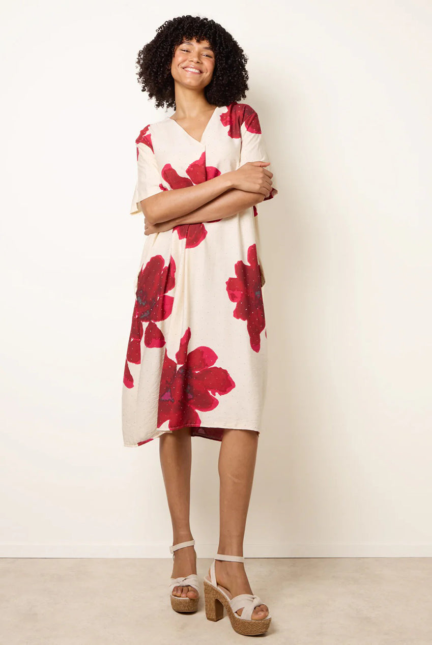 Floral Print Diamante Detailed Dress CC2656BV035
