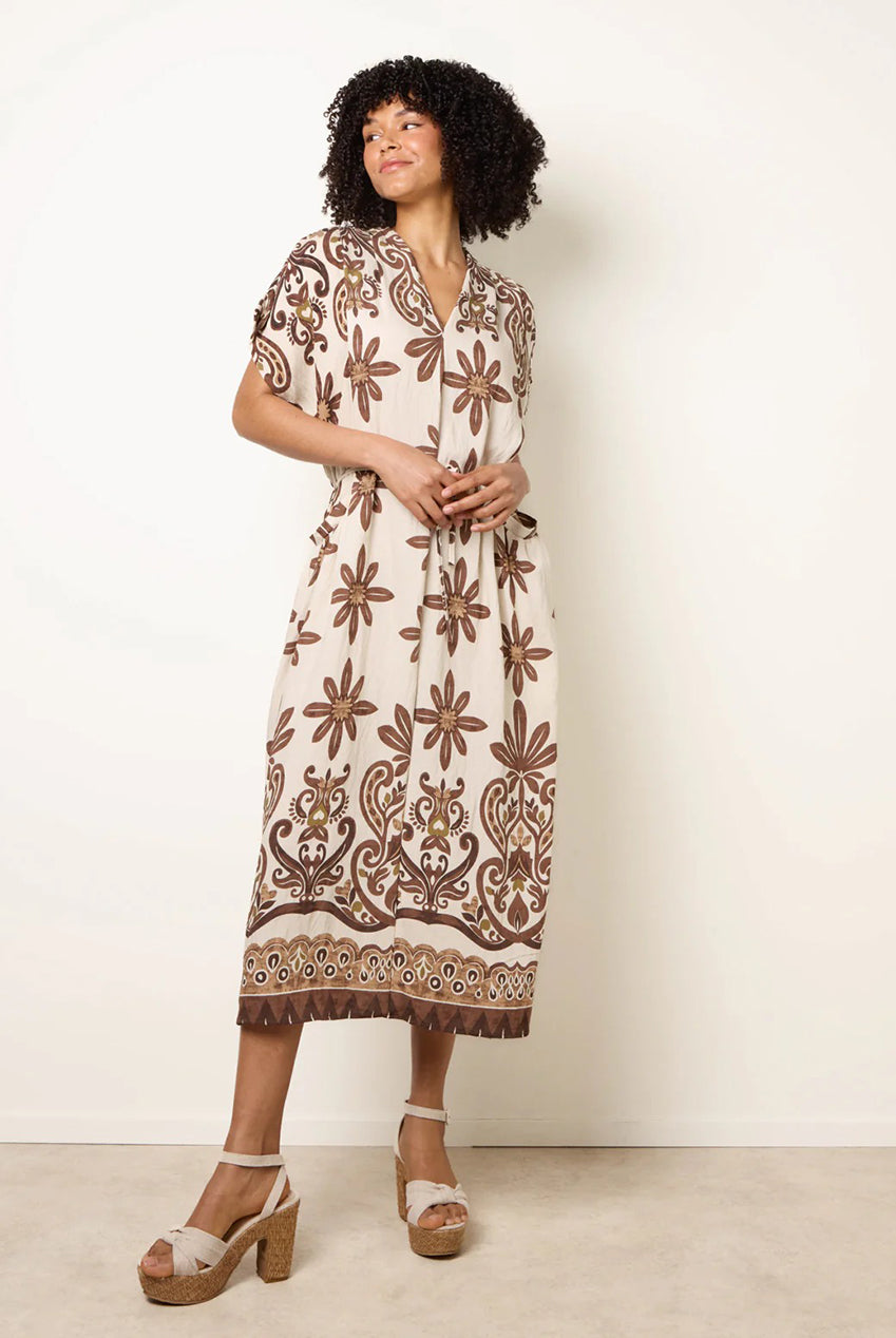 Dress With Bold Floral Print CC2683BV030