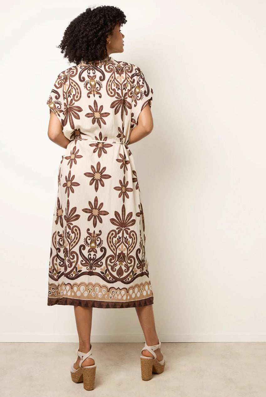 Dress With Bold Floral Print CC2683BV030