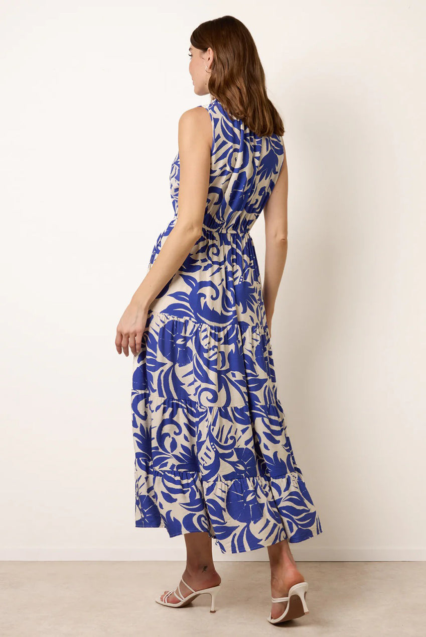 Topical Leaf Print Maxi Dress CC2702BV240