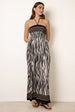 Zebra Print Halter Neck Shirred Waist Jumpsuit by Blue Vanilla