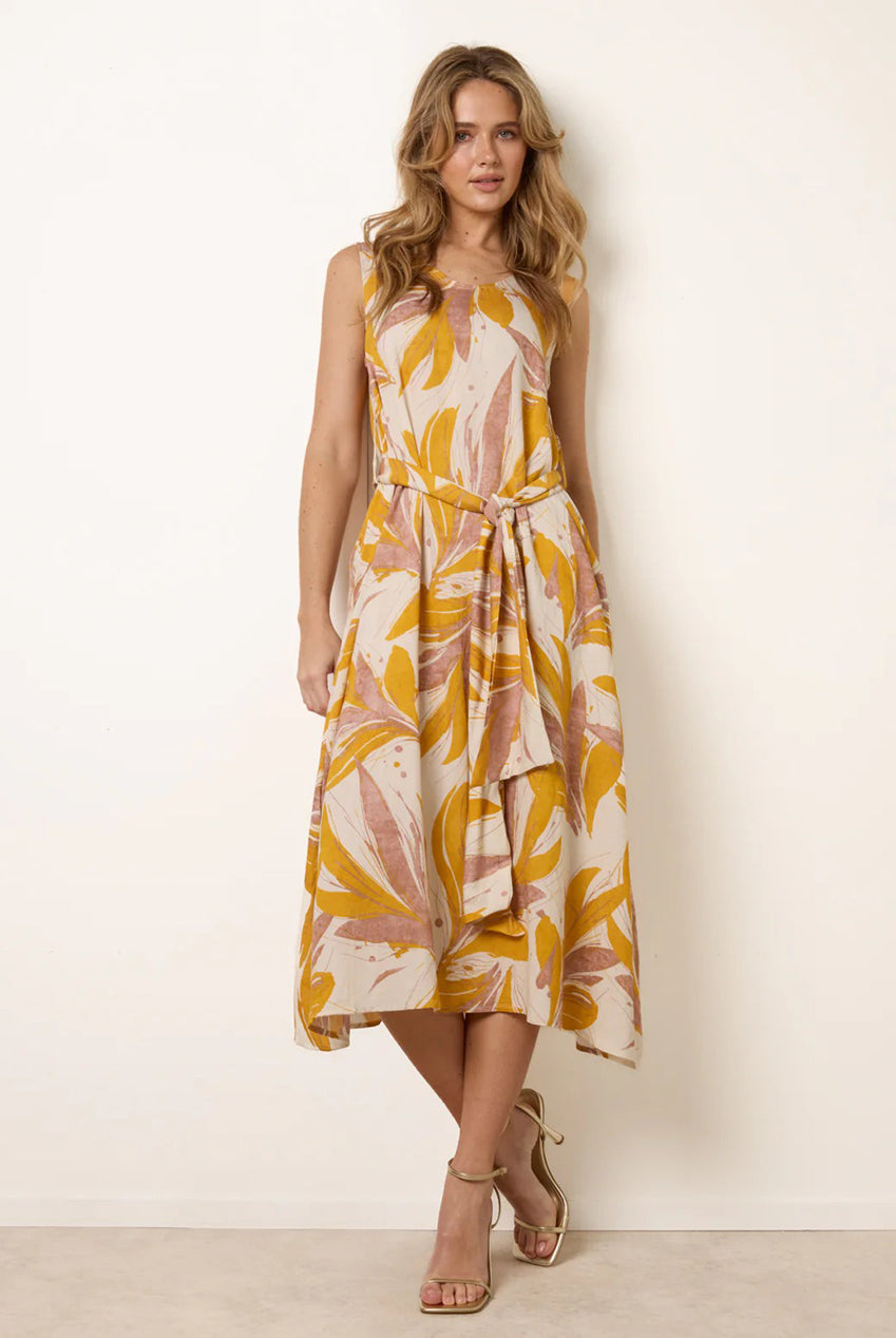 Leaf Print Dress CC2718BV178