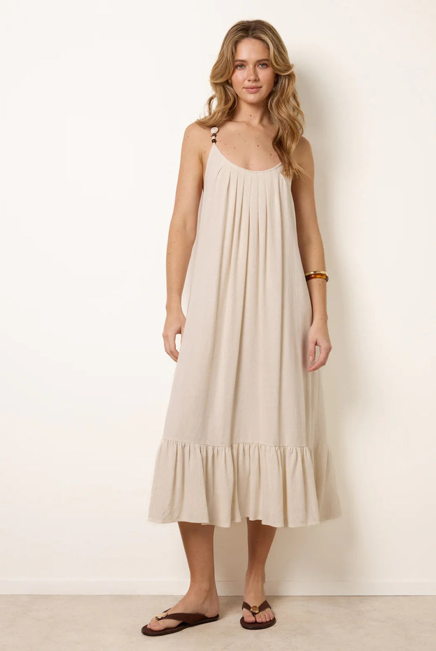 Natural Textured Dress With Bead Details CC2723BV241
