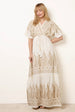 Metallic Embroidered Maxi Dress by Blue Vanilla
