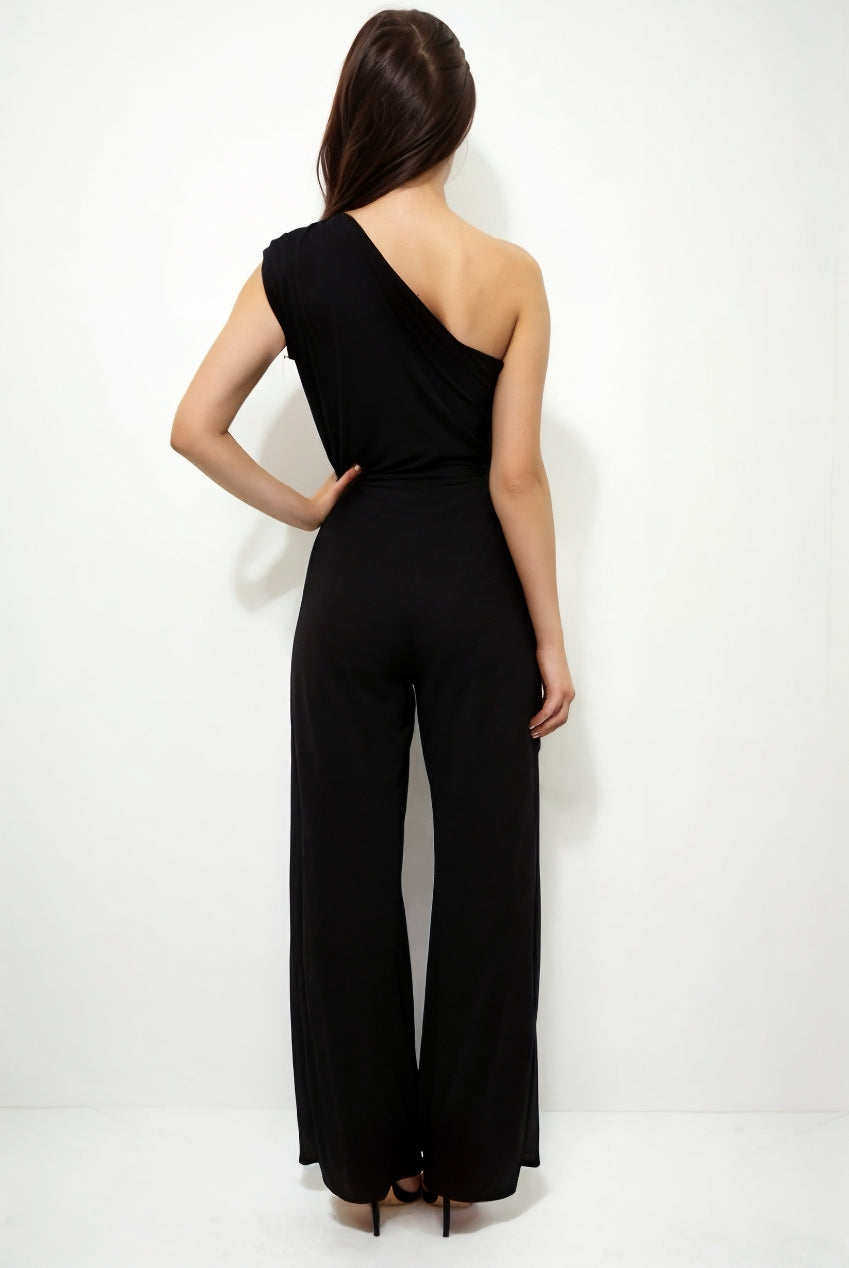 Chloe Black One Shouldered Jumpsuit HG-CHLOE-JUMPSUIT