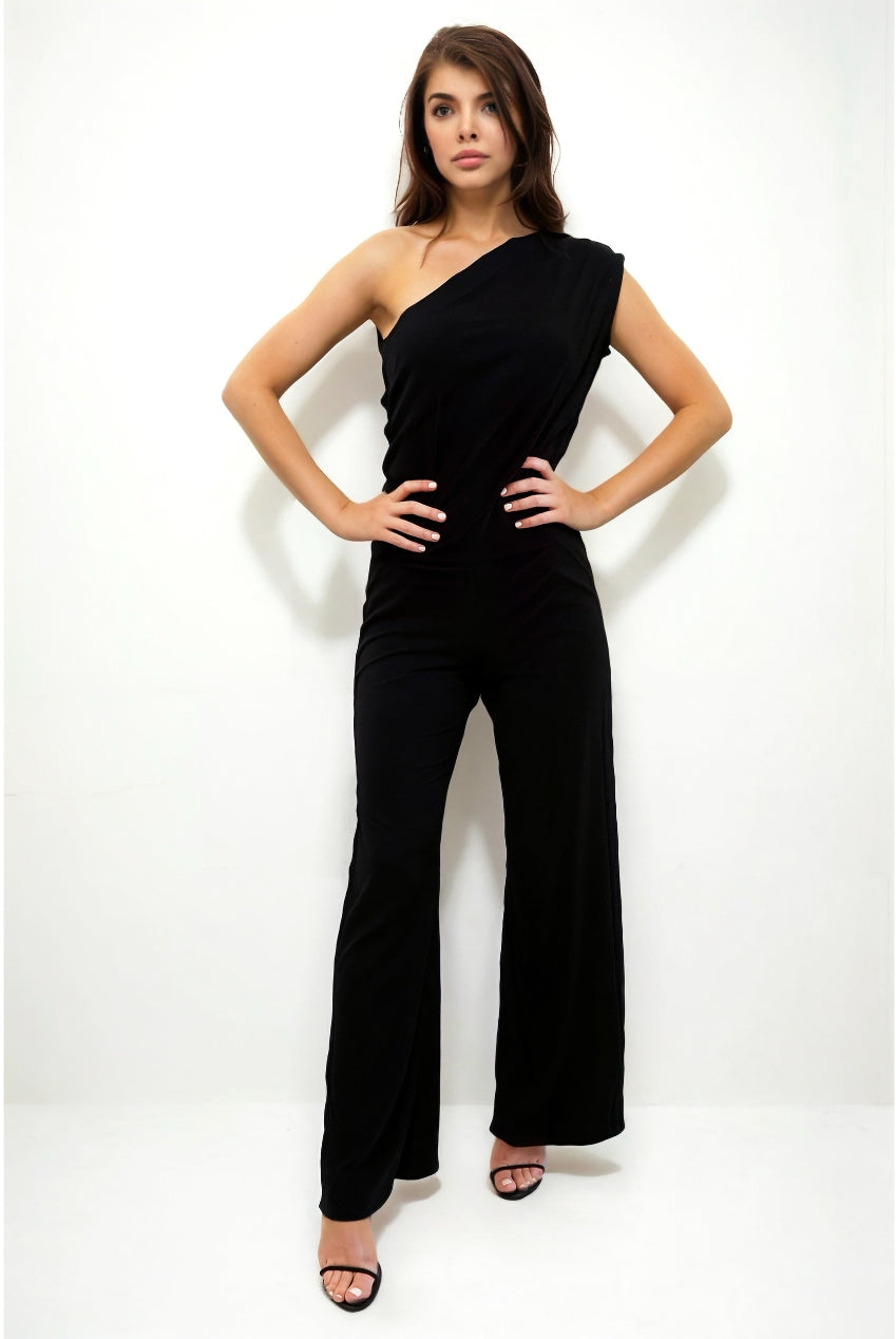 Chloe Black One Shouldered Jumpsuit HG-CHLOE-JUMPSUIT
