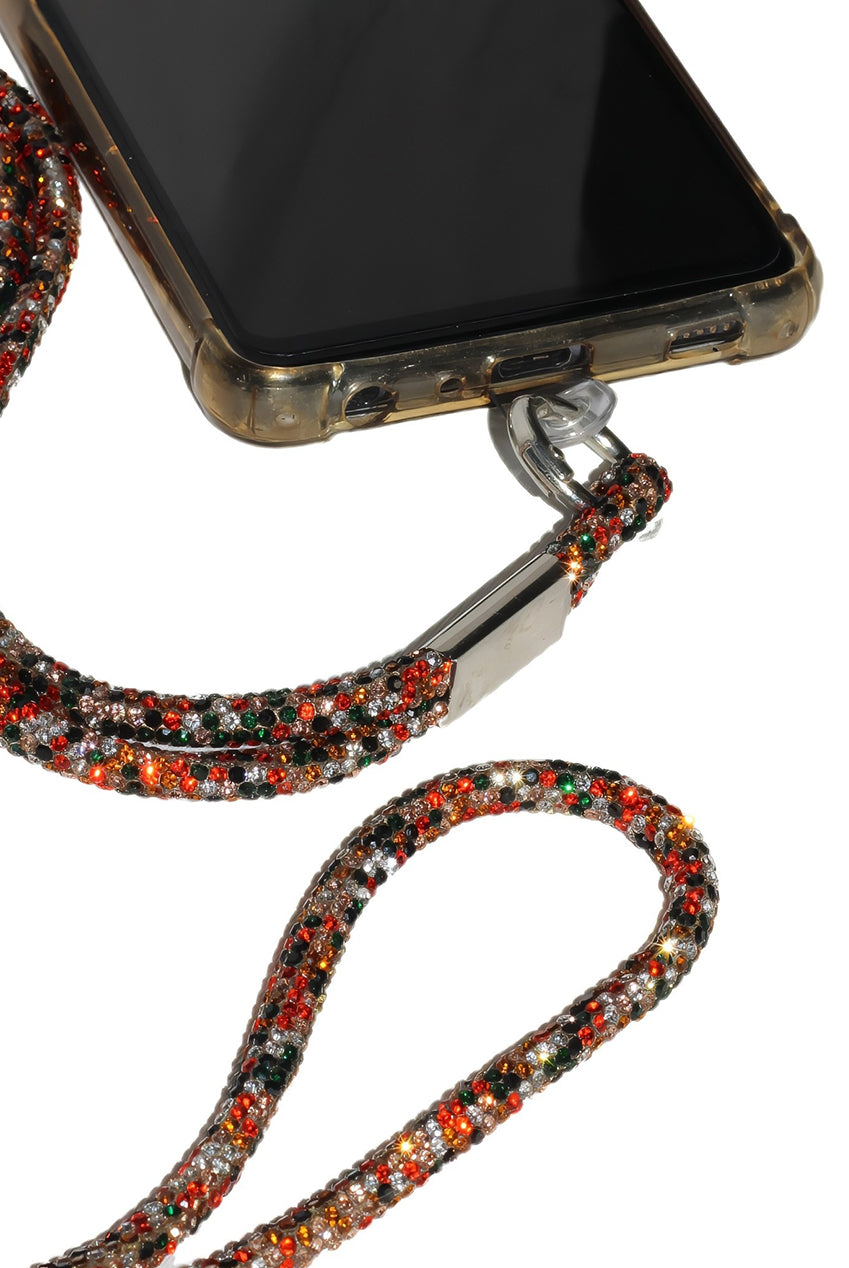 Embellished Phone Strap - Orange CHP-001-1