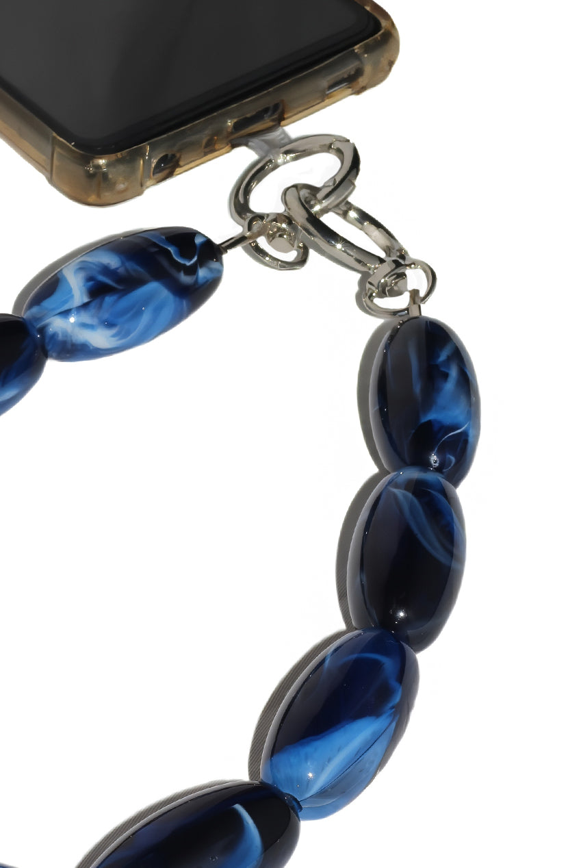 Acrylic Gemstone Phone Strap - Blue CHP-008