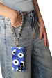 Metal Beaded Phone Strap - Silver by Goddiva Accessories