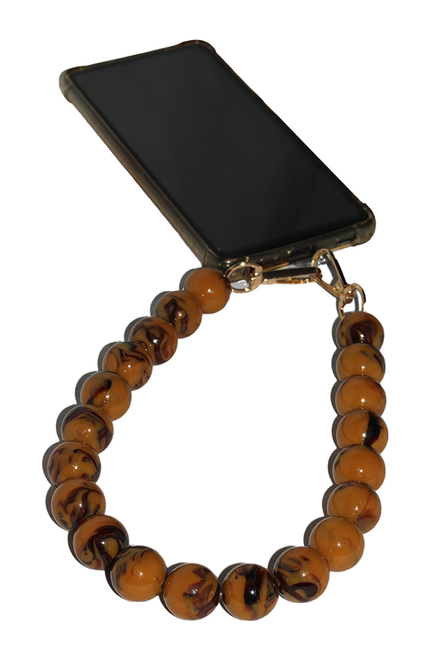 Acrylic Ball Phone Strap - Brown CHP-011-1