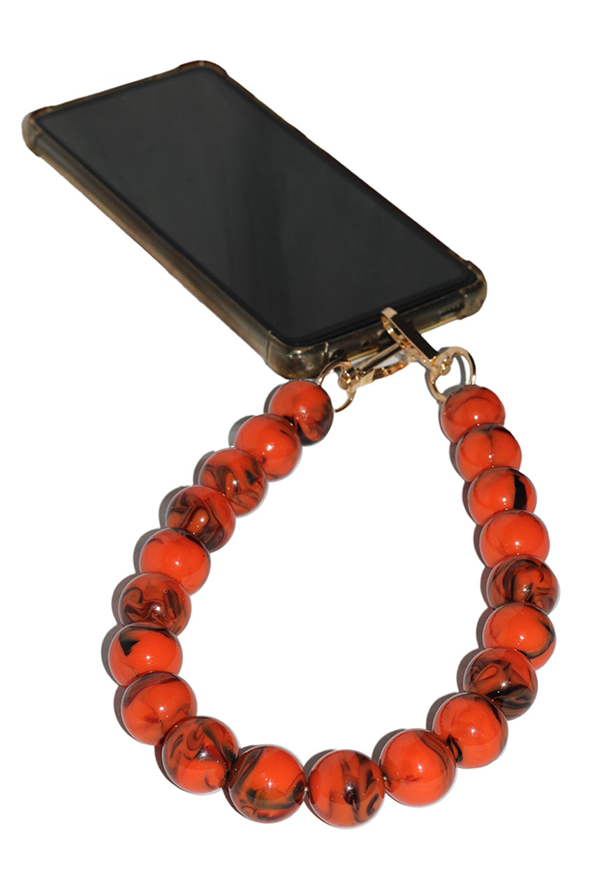 Acrylic Ball Phone Strap - Orange CHP-011