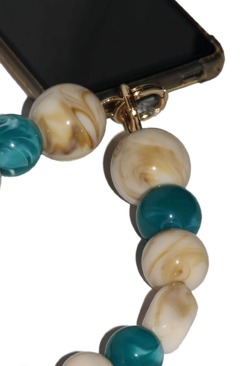 Acrylic Ball & Stone Phone Strap - Multicolour CHP-015