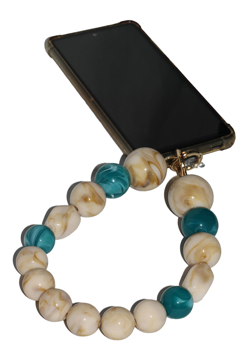 Acrylic Ball & Stone Phone Strap - Multicolour CHP-015
