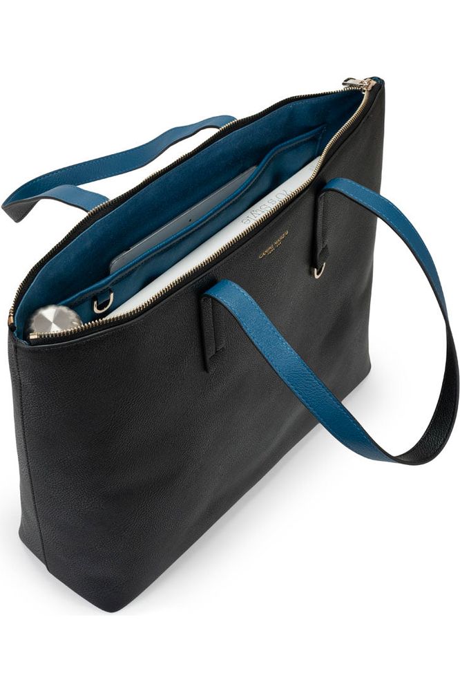 Winona Shopping Bag - Black Lapis Blue COL245005201