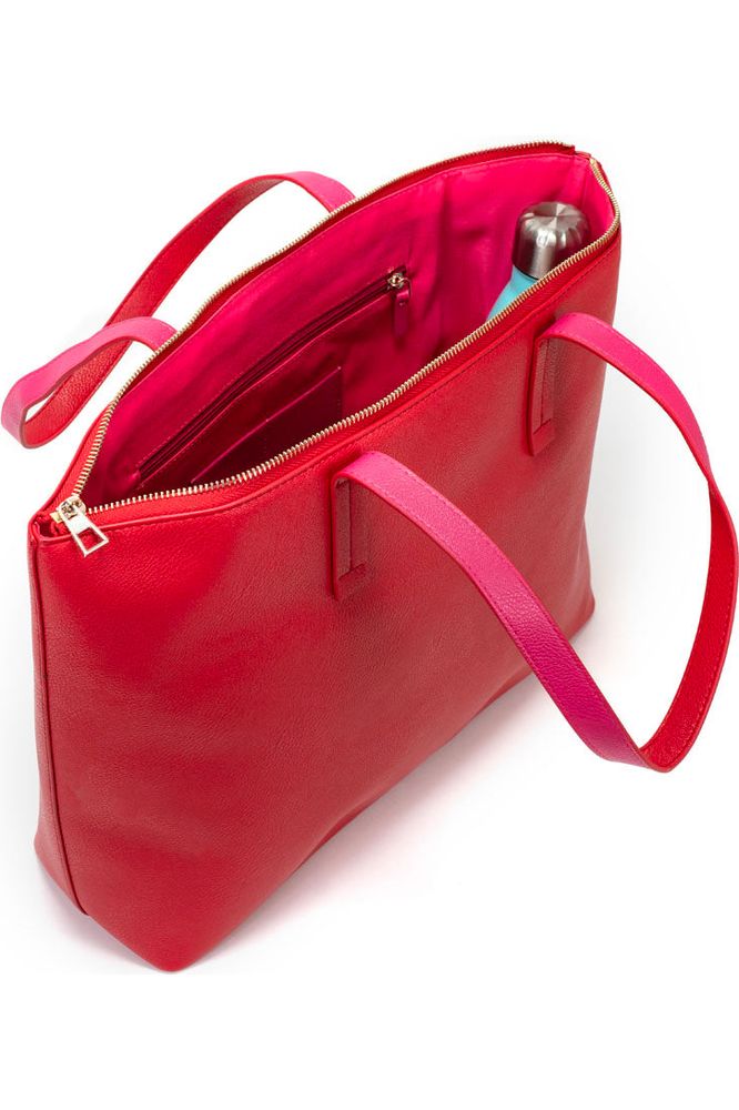 Winona Shopping Bag - Cherry Red Fuchsia COL245005203