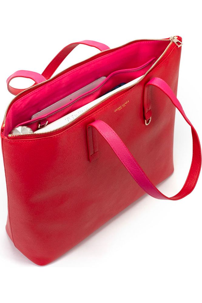 Winona Shopping Bag - Cherry Red Fuchsia COL245005203