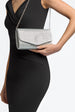 Aftershock London Silver Diamante Evening Clutch Bag