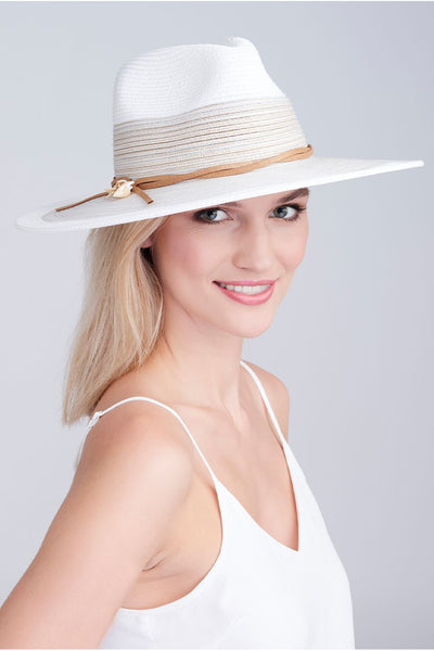 White - Caprini Hat - White Grey by Pia Rossini