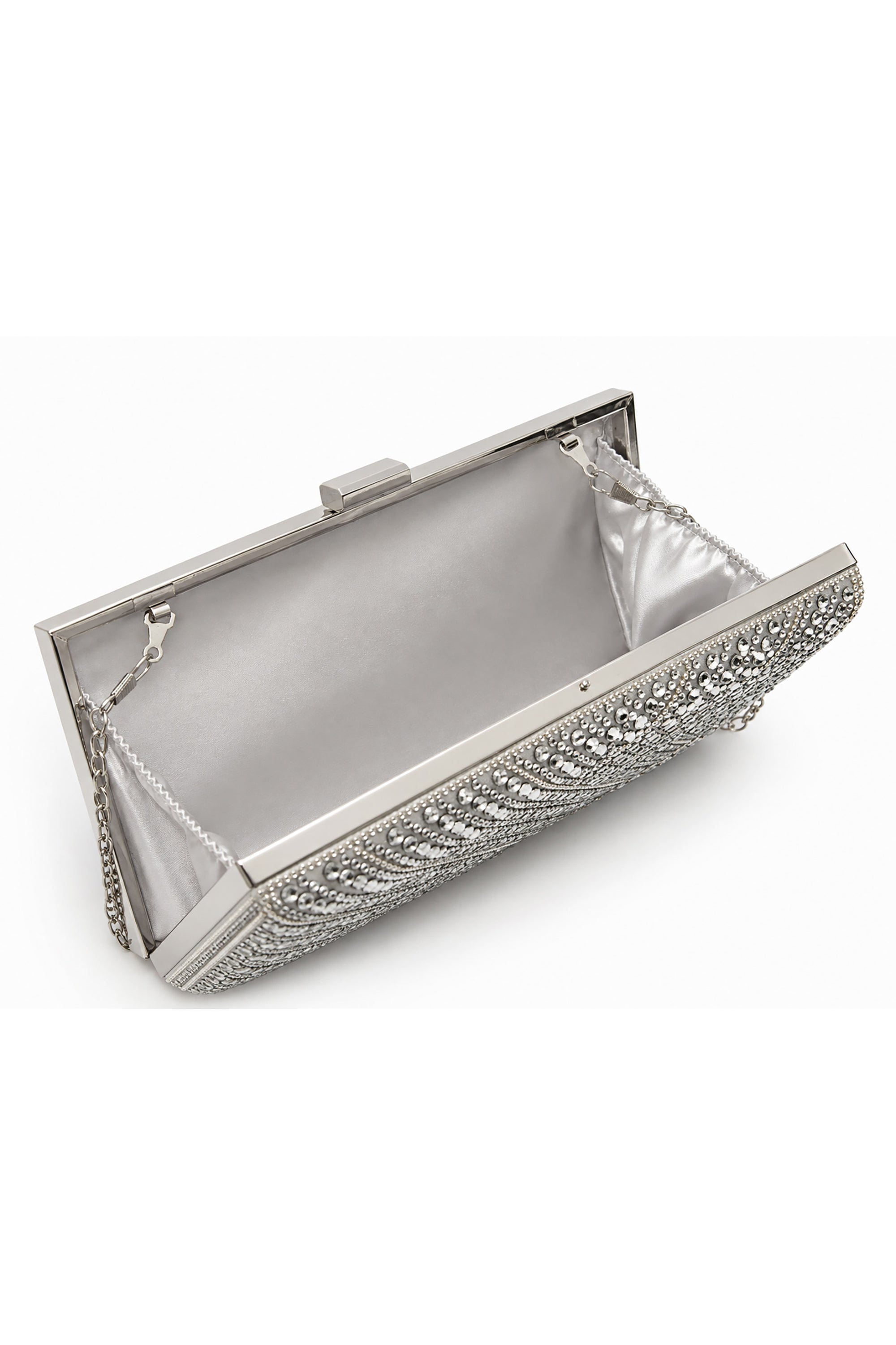 Rhinestone Embellished Box Clutch Bag AC0000717