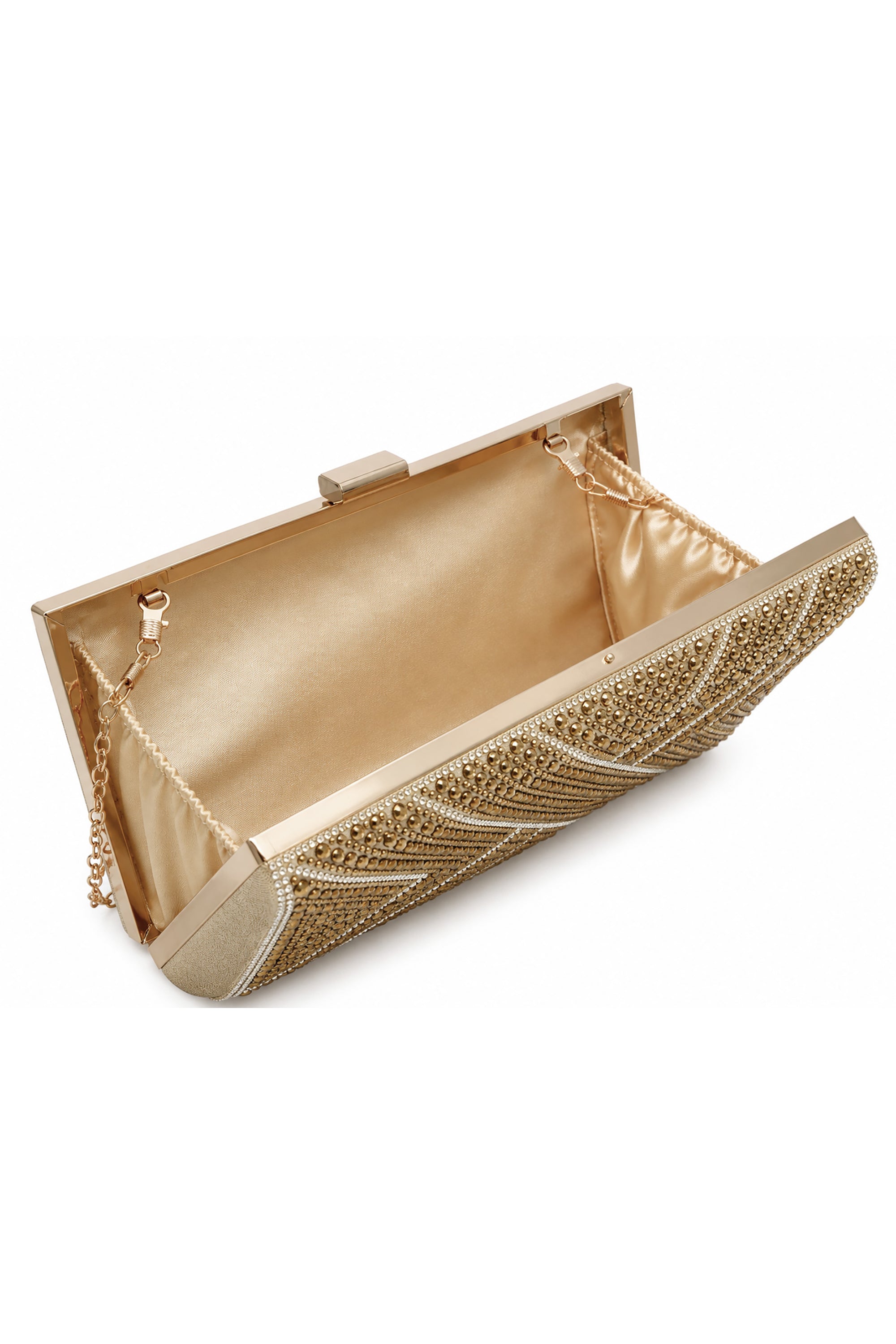 Rhinestone Embellished Box Clutch Bag AC0000716