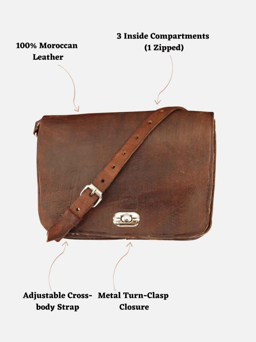 The Kenitra Cross-Body Bag In Dark Brown 2208
