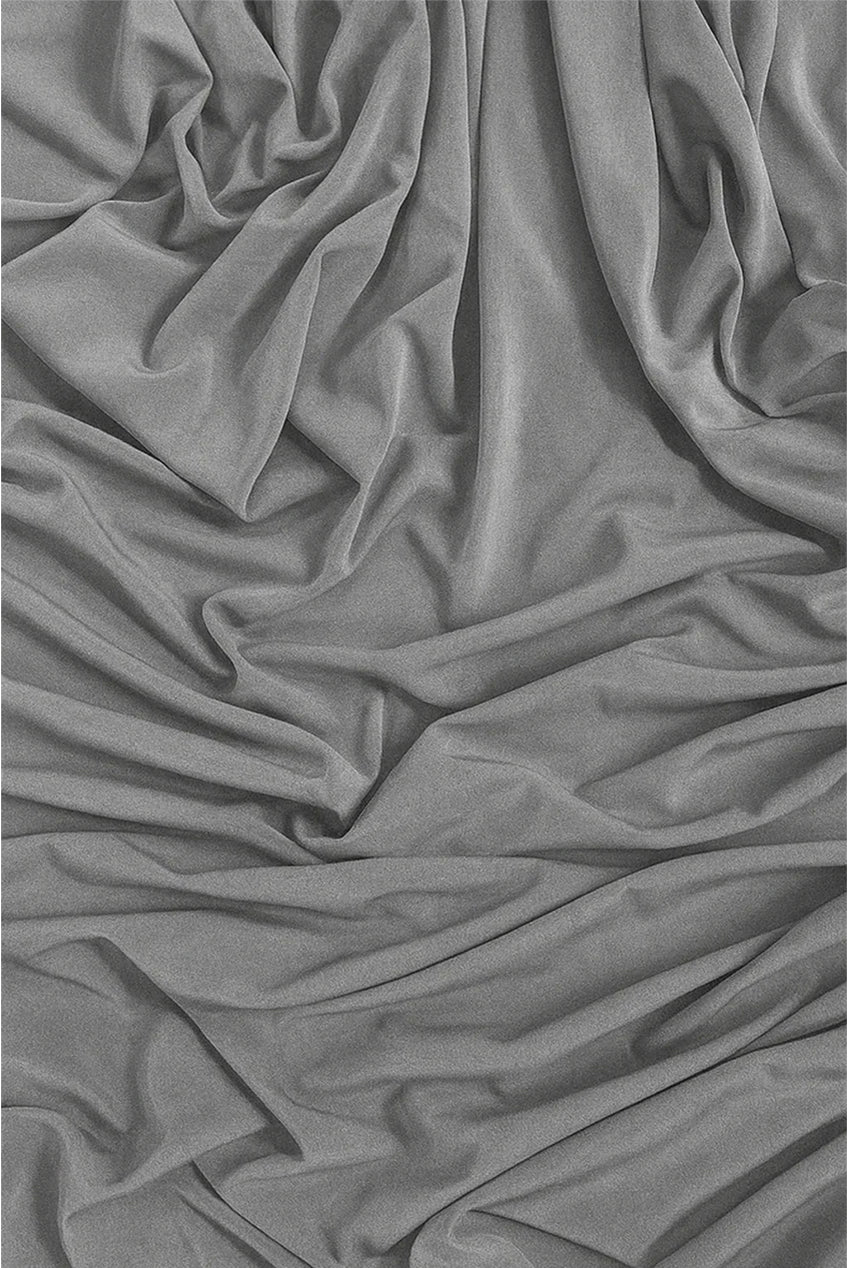 Grey Cowl Neckline Figure-Flattering Spaghetti Strap Dress AV-IMD2522