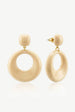 Cream Double Hoop Drop Earrings by MUCHV