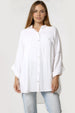 White Oversized Cotton Shirt by Aftershock London