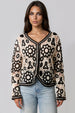 Black Floral Crochet Cardigan by Aftershock London