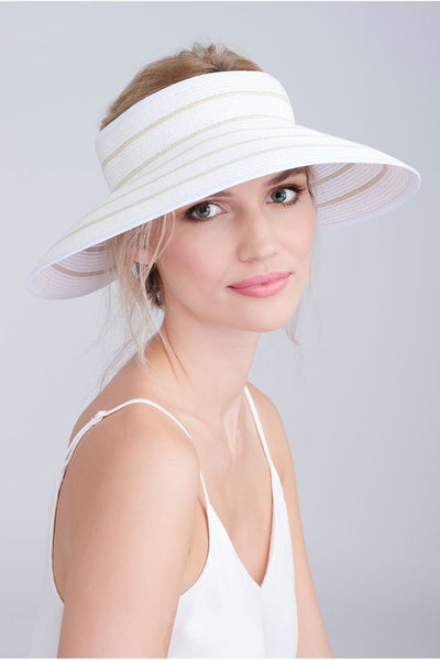 White - Cruise Visor- White/Natural by Pia Rossini