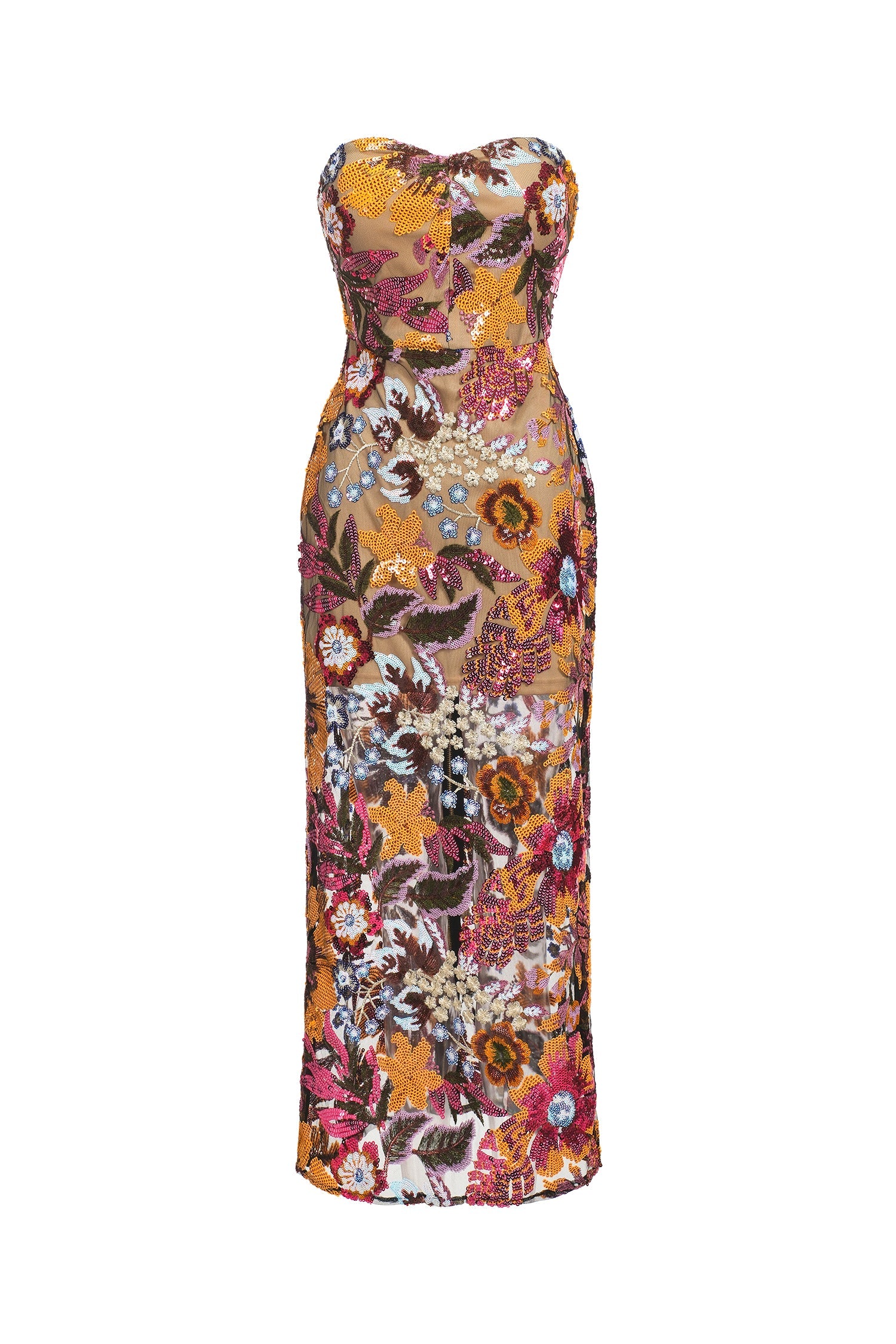 Satu Floral Glitter Maxi Dress D231100334