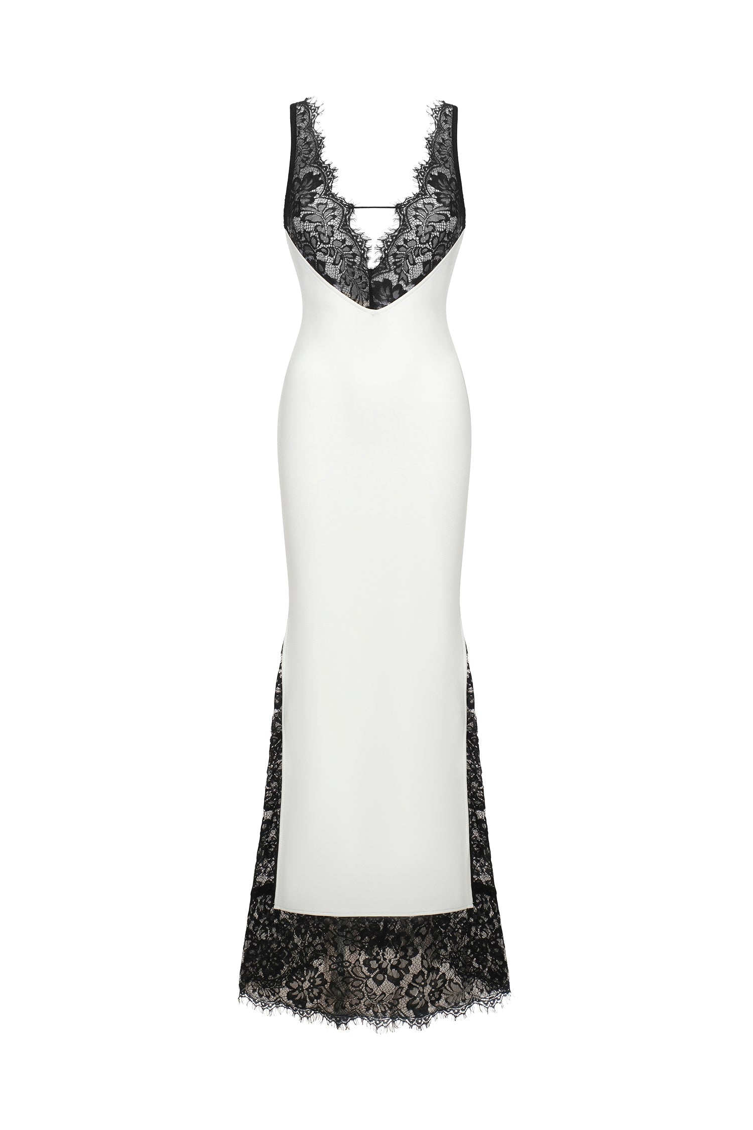 Gunnhild Lace Deep V Maxi Dress D240500105