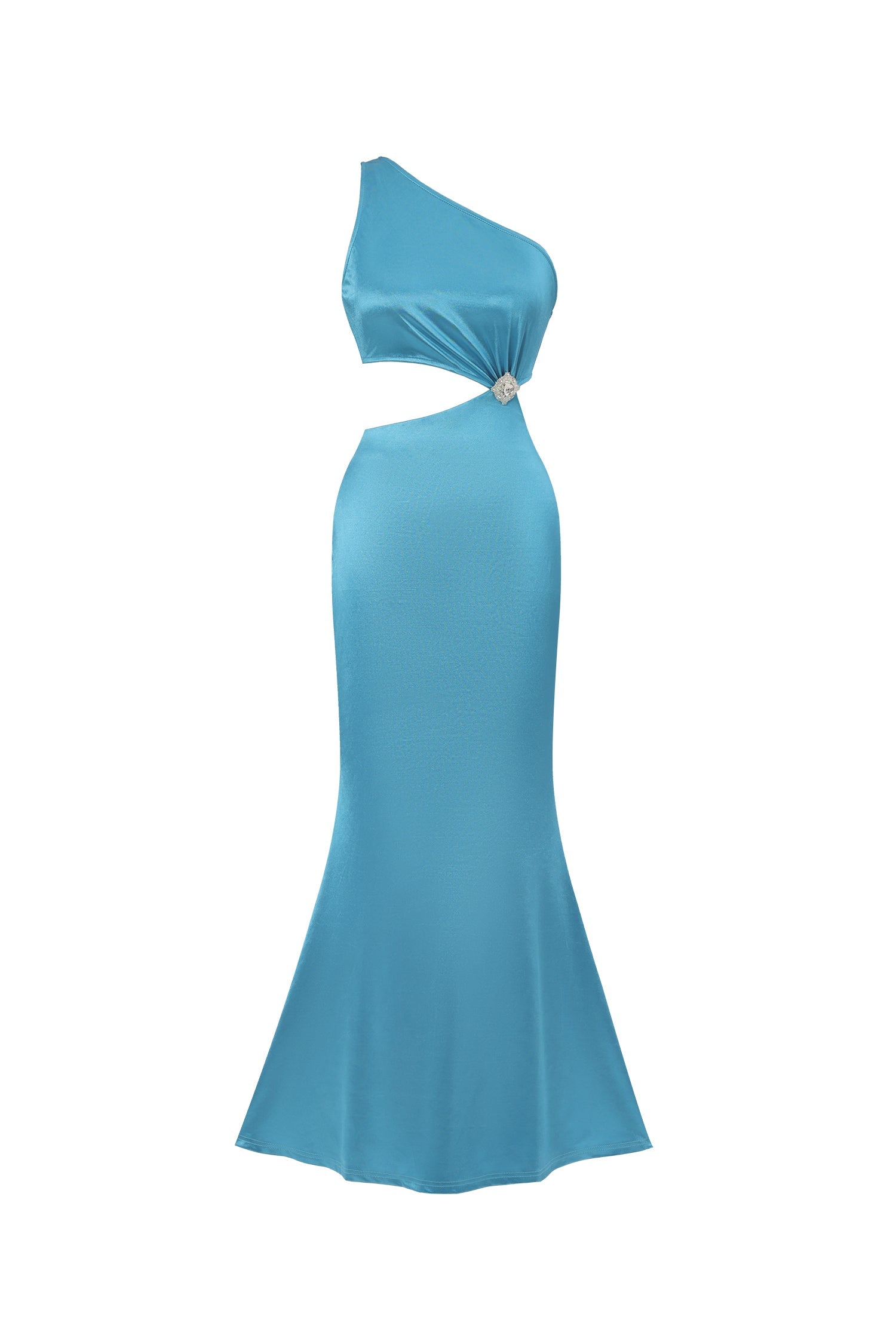 Kanma One Shoulder Cutout Maxi Dress - Blue D240502013