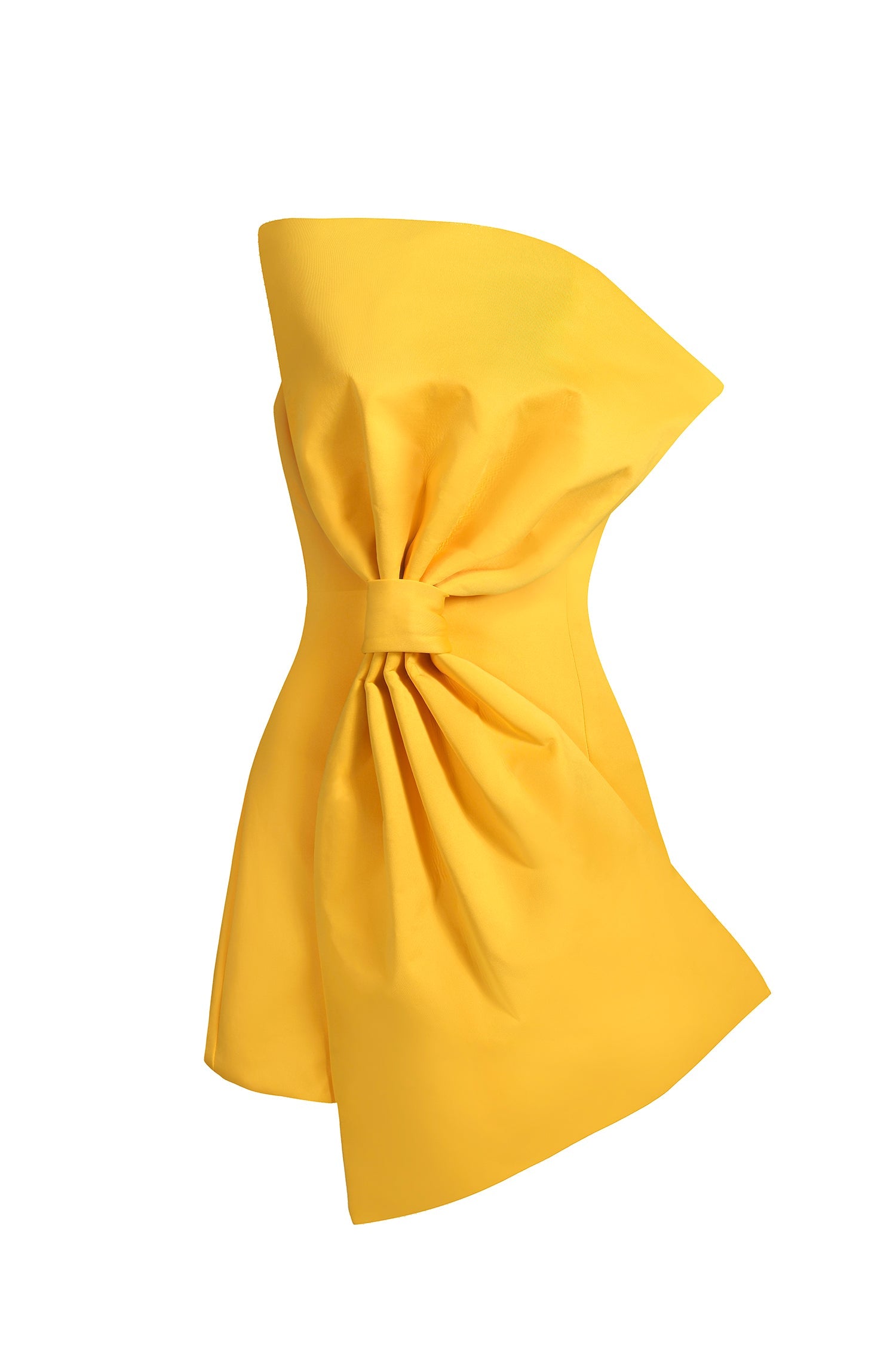 Majrela Bowknot Strapless Mini Dress - Yellow D240701245