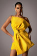 Majrela Bowknot Strapless Mini Dress - Yellow by Bella Barnett