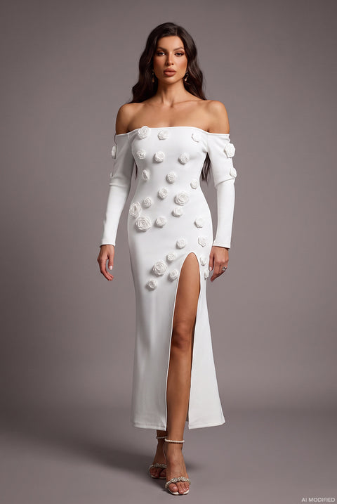 Roie Off Shoulder Maxi Bandage Dress by Bella Barnett