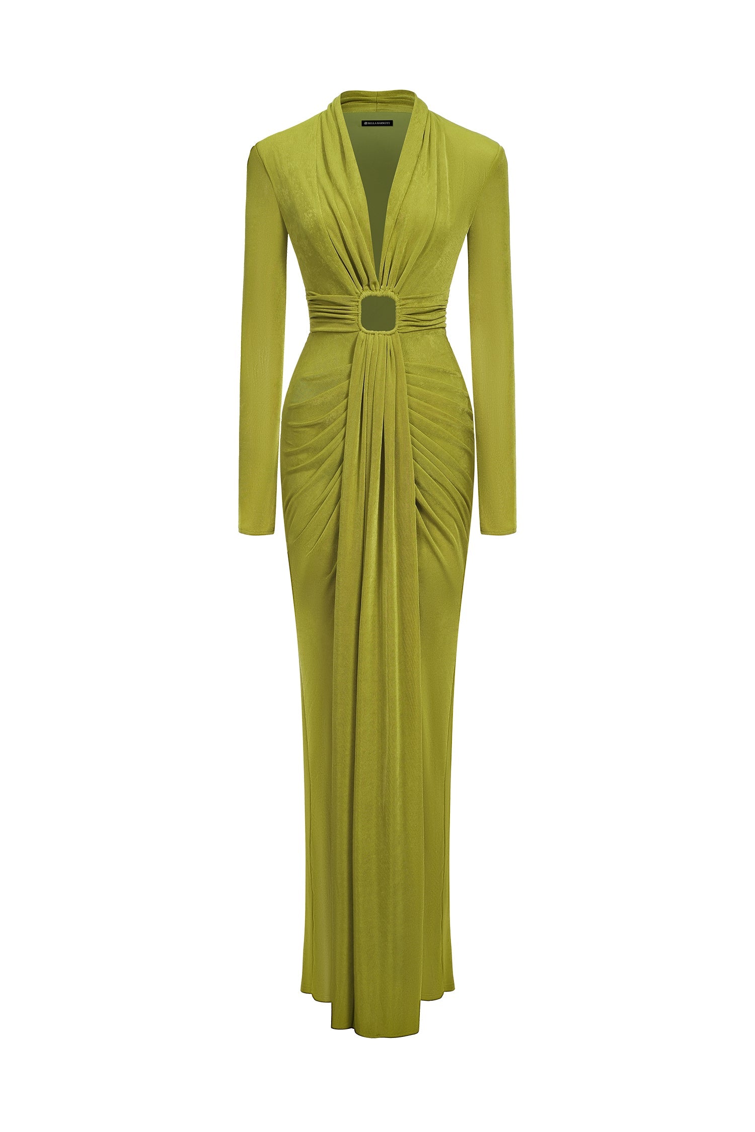 Naomi V-neck Long Sleeves Maxi Dress D241001464
