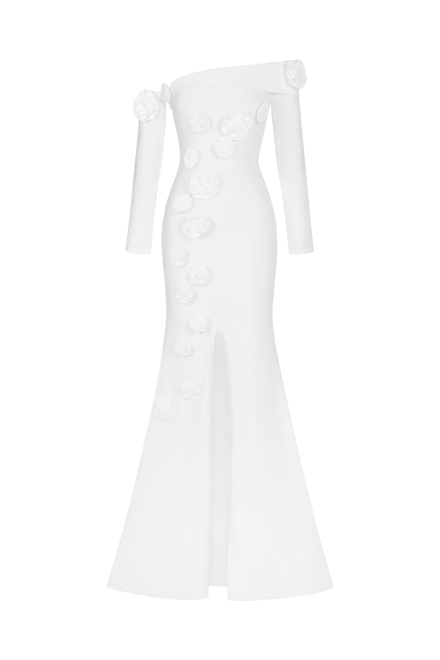 Nerlii Flower Off Shoulder Maxi Dress D241003018
