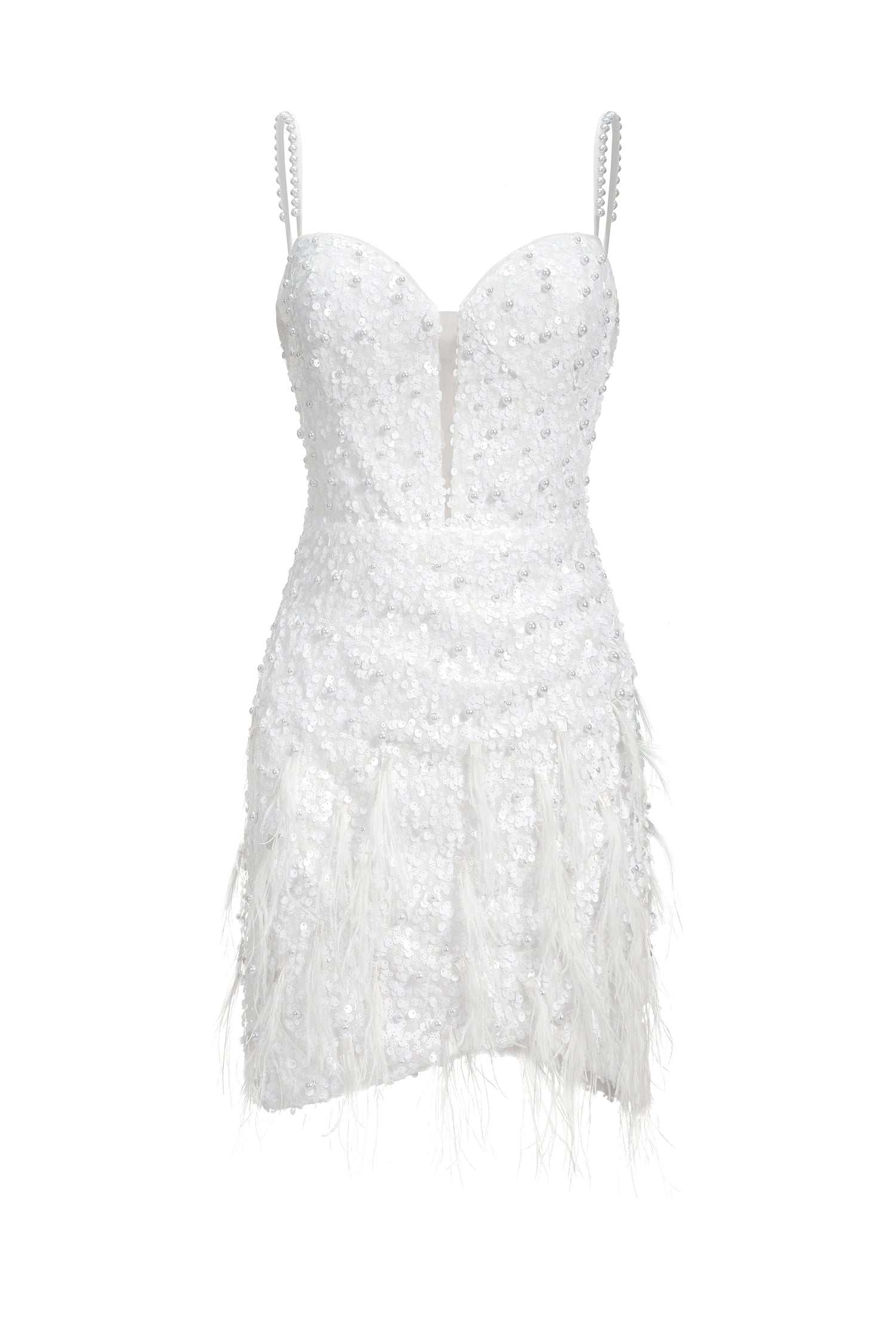 Tryphosa Feather Diamond Mini Dress D241101401